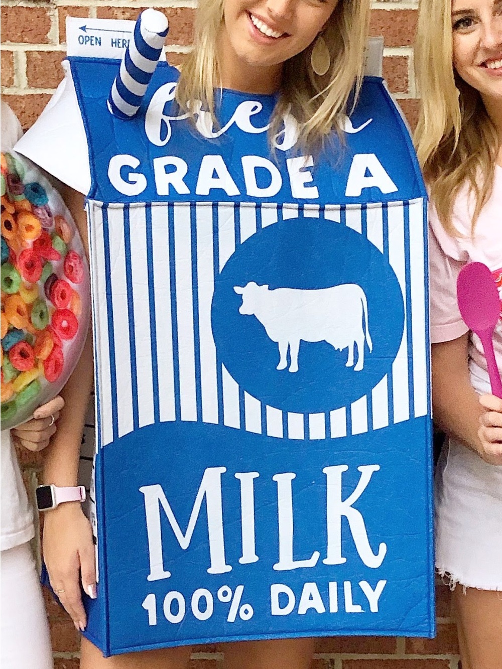Adult Blue Milk Carton Costume - Fun Daily Milk Design